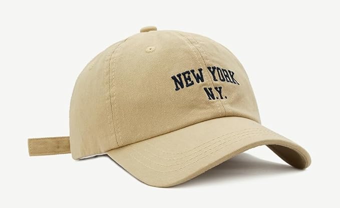 Top Baseball Caps for Women-Men Outdoor Baseball Hats New York Golf Sports Hat Curved-Brim UV Protection