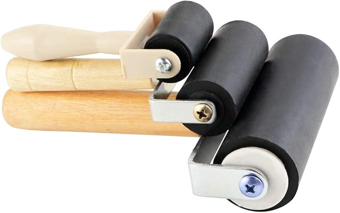 BIGNC 3 Pack Rubber Roller Brayer Rollers, Art Craft Roller - Image 5