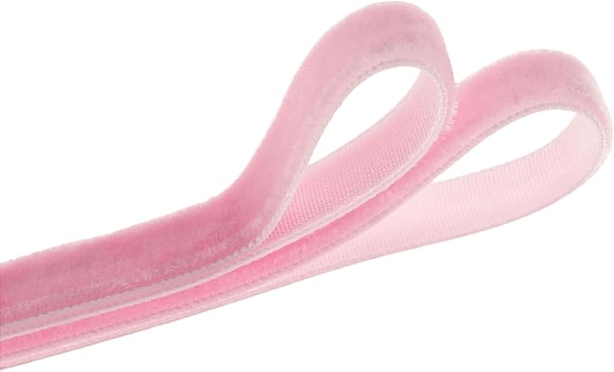 Vintage Pink Velvet Ribbon, 3/8 Inch X 25Yd - Image 2