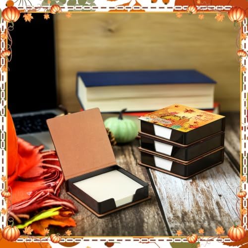 Saillong Thanksgiving 4 Pcs Diamond Painting Note Box Kit Sticky Note Holders