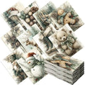 Hahafelt 10 Pcs 18"x22" Vintage Green Christmas Fat Quarters Fabric Bundle