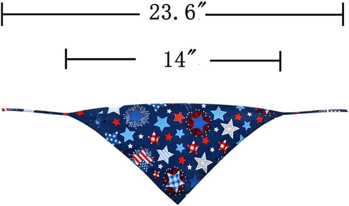 American Flag Dog Bandana 5th of July Pet Clothes Patriotic Reversible Triangle Bibs Scarf Accessories for Cats Animals