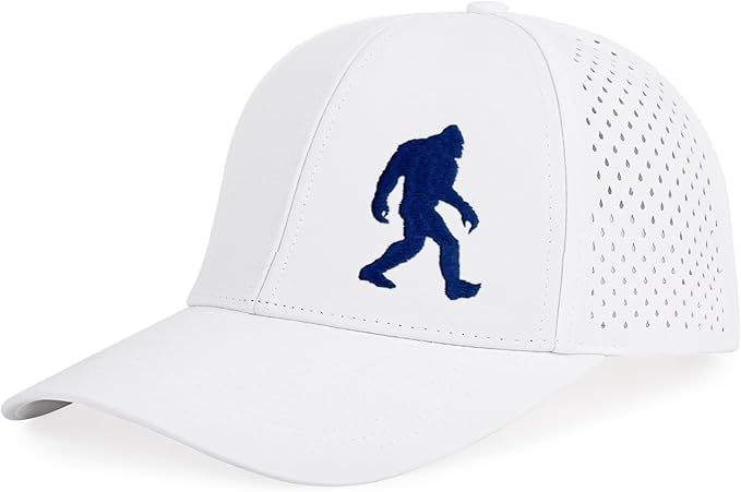 Embroidered Bigfoot Quick Dry Hats for Men and Women with Laser-Cut Mesh & Curved Brim