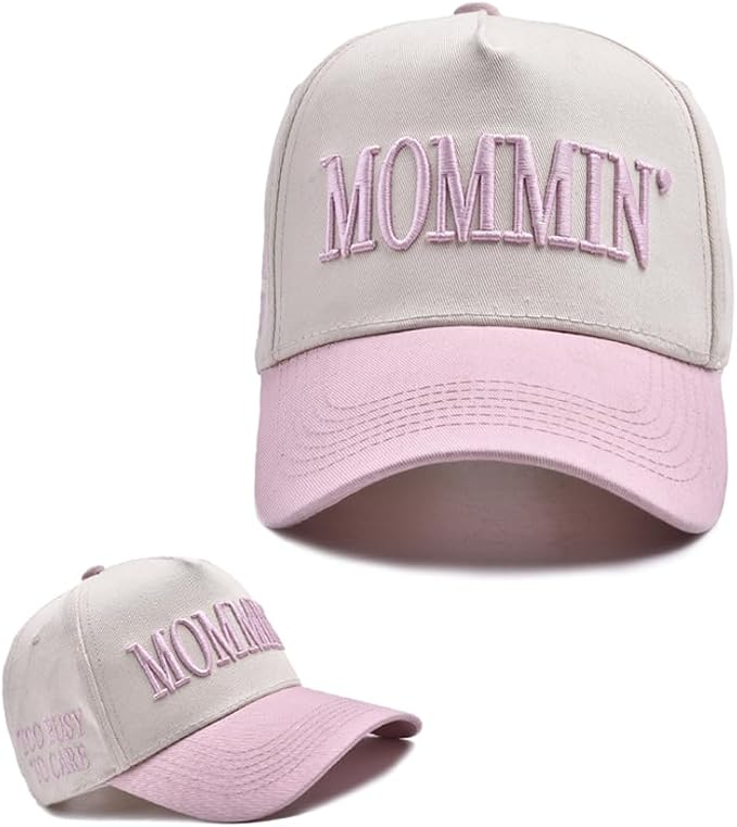 Mommin Trucker Hat,Vintage Two-Tone Women's Baseball Cap with Mama Hat Mothers Day Great Gifts for Mom Wife Stepmom