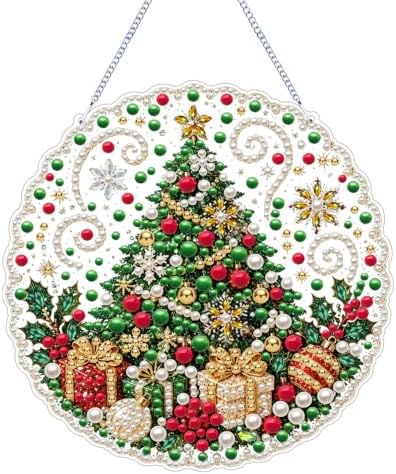 AIBOERL Pearl Diamond Art Kits for Adults, Acrylic Hanging Suncatcher