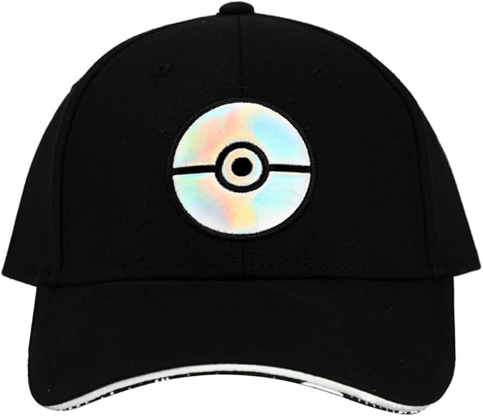Bioworld Pokemon Holographic Pokeball Men's Elie Flex Black Baseball Cap