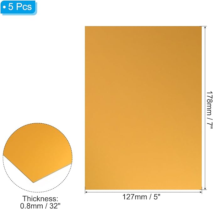 PATIKIL 7x5x1/32inch Anodized Aluminum Sheet - Image 2