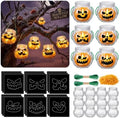 24 Sets Halloween Crafts Kits DIY Pumpkin Plastic Mason Jar