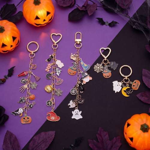 Highergo 685 Pcs Halloween Charms Lip Gloss Keychain Making Kit DIY Craft