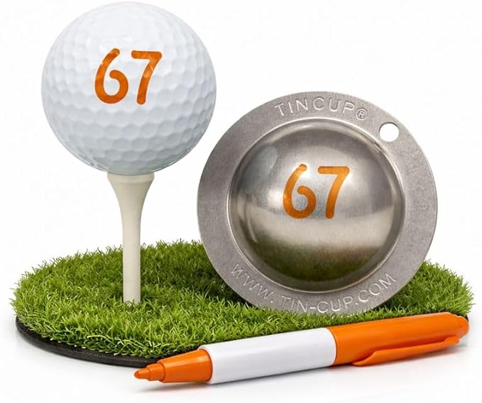 Tin Cup Golf Ball Marker Stencil - Premium Personalization Tool for Golfers - Custom Design Ball Marker - Golf Accessories Gift for Men and Women- Made in The USA