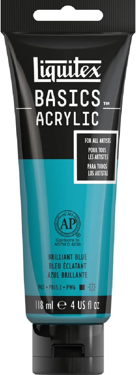 Liquitex BASICS Acrylic Paint, 118ml Tube, Brilliant Blue by Liquitex