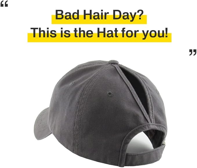 Classic Plain Ponytail Messy High Bun Headwear Adjustable Cotton Trucker Mesh Glitter Hat Baseball Cap