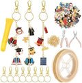 VioraWhite 213 Pcs Graduation Theme Lip Gloss Keychain Making Kit Class of 2026 100 Grad Enamel Charms 32.81 ft Gold Chains for DIY Crafts Women End of Year Gifts Congrats Grad Party Favors Decoration