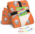 Craftikit Halloween Coloring Blanket for Adults, 16 Fabric Markers