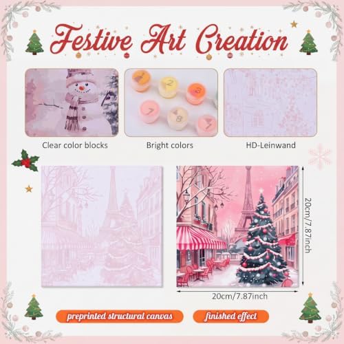 YooNotee 6 Pack Christmas Paint by Numbers Kit