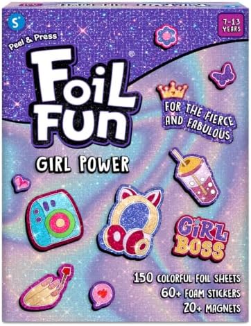 Skillmatics Foil Fun Girl Power, Foil Art & Craft Activity, Gift for Tweens