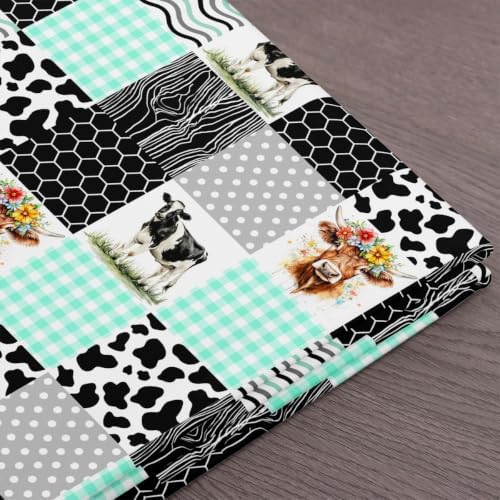 Erosebridal Cute Cow Print Fabric By the Yard, 2 Yards