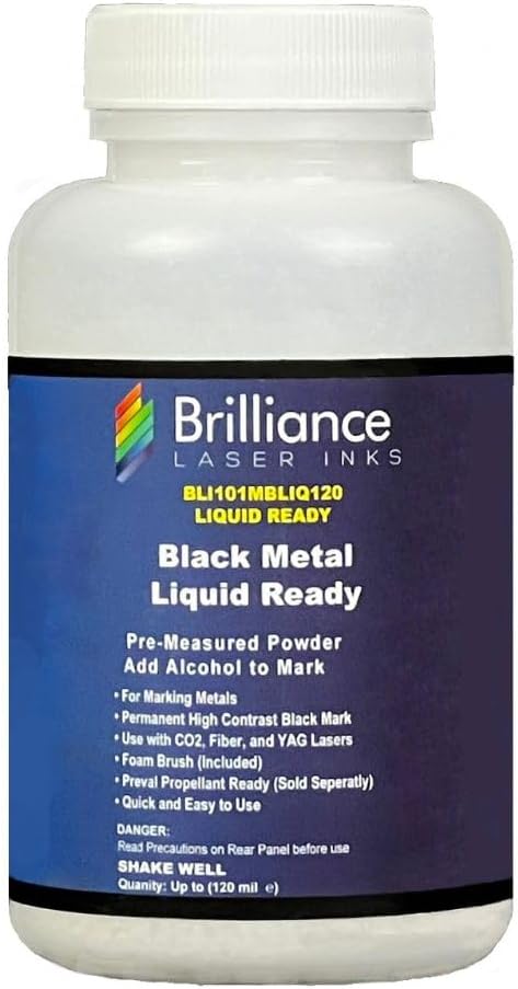 Liquid Ready Laser Marking Powder-Brilliance Laser Inks -BLI101MBLIQ120- Black by BrillianceLaserInks