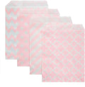 KEYYOOMY 200 Pcs Light Pink Candy Buffet Bags Small Cookie Bags Polka Dot Paper by KEYYOOMY
