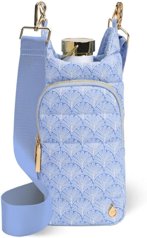 WanderFull® Original HydroBag® Collection, Water Bottle Holder, Gift for Women, Mom, Girlfriend, w/Strap & Phone Pocket, Hands-Free Crossbody Water Bottle Bag