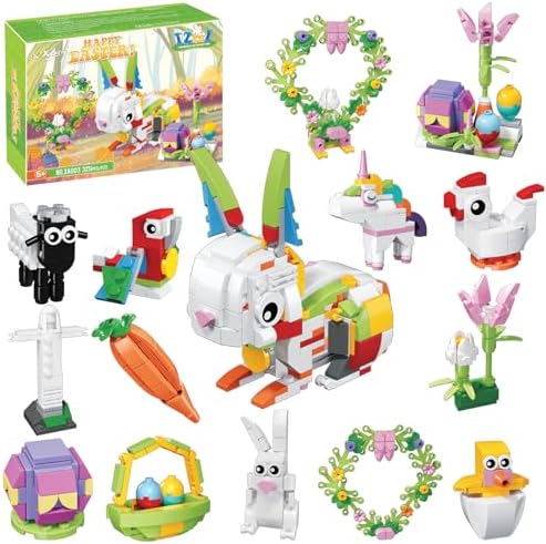 Easter Egg Fillers Building Blocks Set, Easter Party Favors Toys for Kids