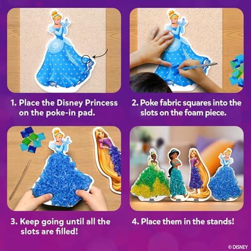 Skillmatics Poke-in Art – Disney Princesses, Wood Craft Kit, Gift for Kids