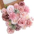 Floweroyal Artificial Flowers Fake Rose Flowers Dahlia with Stems for DIY Wedding Bridal Bouquets, Baby Shower, Floral Arrangement, Table Centerpieces, Home Decorations
