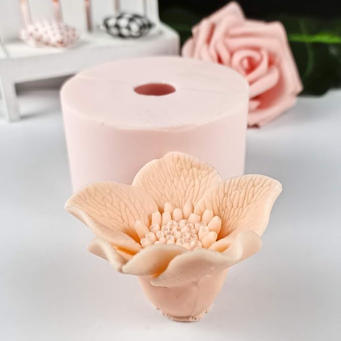 Resin Flower Silicone Mold Wedding Decoration Flower Molds Candle Wax Cake - Image 9