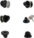 80 Pairs Rubber Pin Backs, 9mm×10mm Butterfly Clutch Backings, Craft Making by Unknown