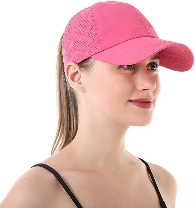 Criss Cross Hat Washed Distressed Baseball Cap Ponytail Hat High Messy Bun Ponycap for Women