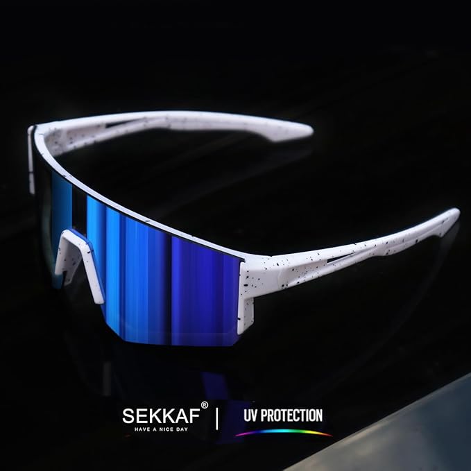 SEKKAF Youth Baseball Sunglasses for Boys Girls Age 6-12 Softball Cycling Sports Sunglasses for Kids Lightweight Frame