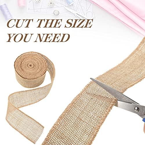 20 Yard 2.5 Inches Burlap Ribbon Wide Jute Ribbon Natural Burlap Fabric Roll - Image 3