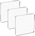 PATIKIL Acrylic Stamp Block, 3 Pack Stamping Block Square Shape by PATIKIL
