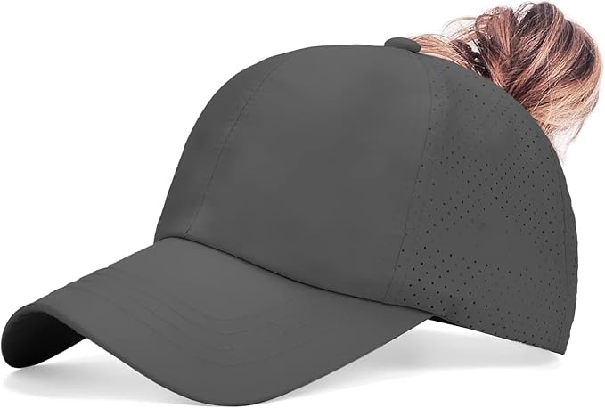 ZTL Women's High Ponytail Baseball Cap Performance Running Hat Quick Dry Mesh Sports Cap Unstructured Dad Trucker Hats