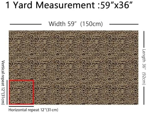 Erosebridal Leopard Print Upholstery Fabric, 3 Yards
