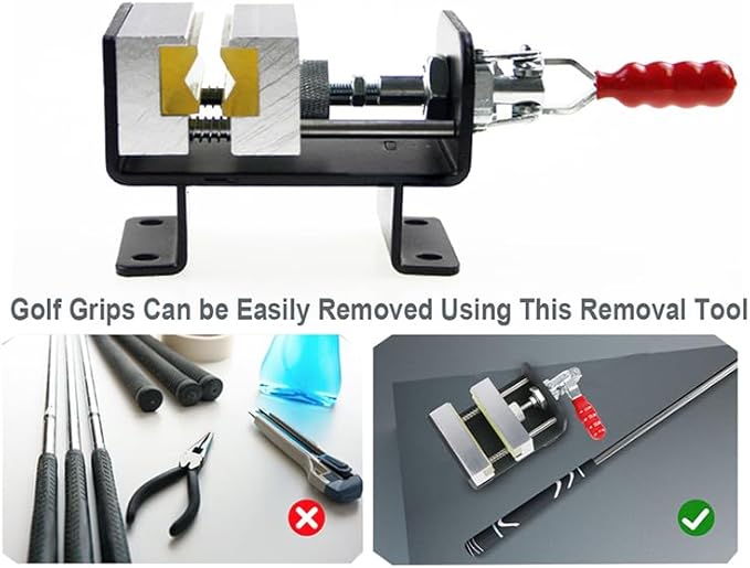 Golf Club Vise Precision Shaft and Grip Work Complete Tool for Golf Grip Replacement and Club Customization, Professional Golf Grip Replacement Accessories