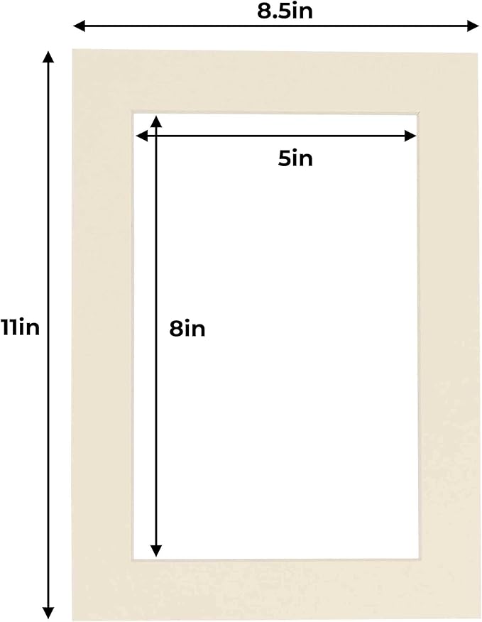 5.5x8.5 Mat for 8.5x11 Frame - Image 3