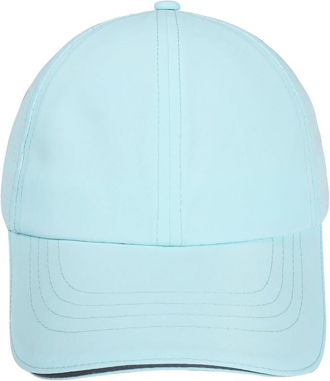 Little Girls Reflective Baseball Cap Criss Cross Ponytail Hat Kids Quick Dry Mesh Summer Sports Hat for Toddler Ages 3-8