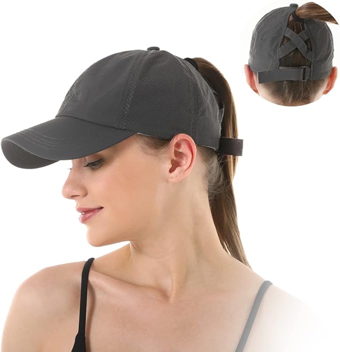 Cross Hat Womens Baseball Cap -Cross Ponytail Hat Baseball Cap