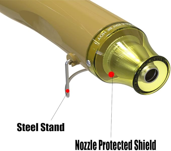 Homidic Heat Gun Upgraded to 662℉, Dual-Temperature Professional Heat Tool - Image 3