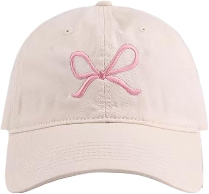 Sumleno Womens Trendy Cute Bow Baseball Cap Y2k Aesthetic Preppy Sun Cap Hiking Travel Trucker Hat Accessories