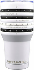 Tally Tumbler Golf Stainless Steel Cup, 30 oz Leak Proof Lid, Double Wall Insulation, Golf Tumbler with Score Keeping Counter used for strokes per hole, Greens in Regulation & Fairways Hit