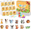 Air Dry Clay Kit - 12 Animal Modeling Clay for Kids, Complete DIY Clay Craft Set with Sculpting Tools & Step-by-Step Tutorials, Ultra Soft & Non-Sticky Clay, Children's Day Gift Ideas