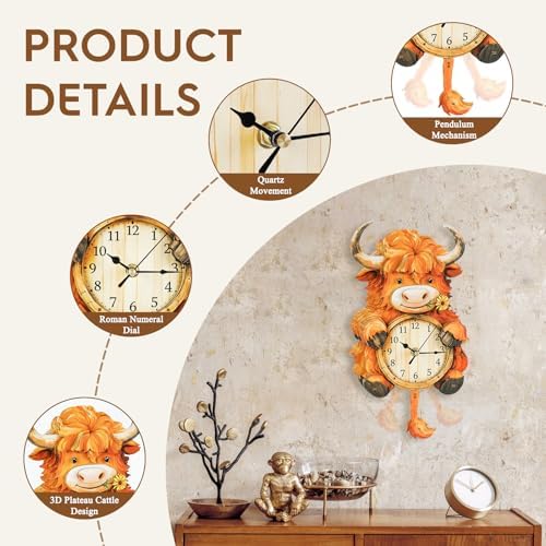 3D Puzzles for Adults Highland Cow Puzzle Clock Adult Crafts