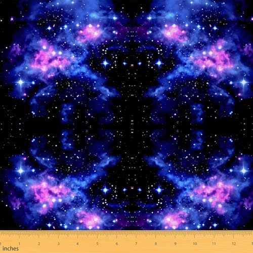 3D Printed Space Upholstery Fabric for Chairs 5 Yard Universe Cloud Galaxy Fabric by The Yard Decor Starlight Print for Home DIY Projects, Waterproof Indoor Outdoor Decor Space Outer Sky Bedroom Decor