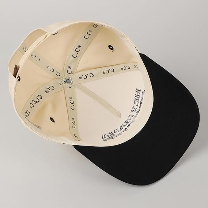 MIRMARU Two-Tone Vintage Canvas Trucker Hats for Men & Women, Adjustable Size Baseball Caps with Trendy Embroidered Design