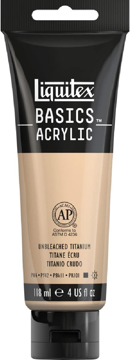 Liquitex BASICS Acrylic Paint, 118ml Tube, Unbleached Titanium by Liquitex