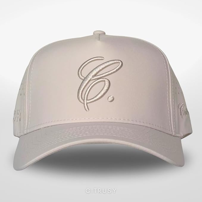 CITRUSY Athletic Trucker Golf Hat | Performance Mens 5 Panel Cap | Cool Breathable Waterproof Workout Running Snapback