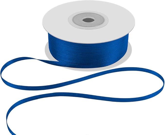 1/8" Wide x 100 Yards Single Face Polyester Satin Ribbon, Satin Ribbon by KMERLIFE