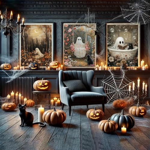 6 Pack Halloween Diamond Painting Kits for Adults, Diamond Art Kits Ghost
